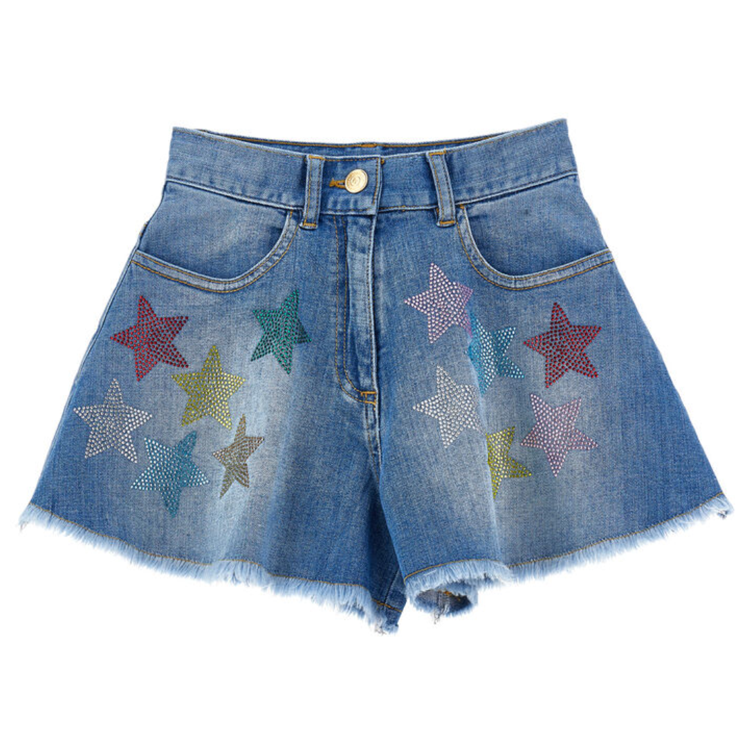 Jean shorts with hot sale stars on them