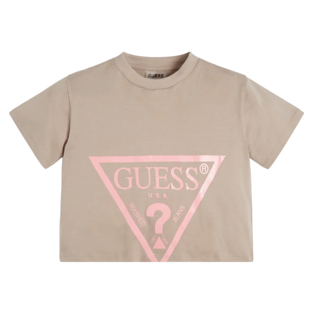 Pink guess hotsell t shirt