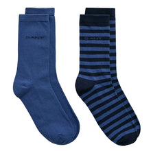 Load image into Gallery viewer, Blue Striped Socks 2 Pack