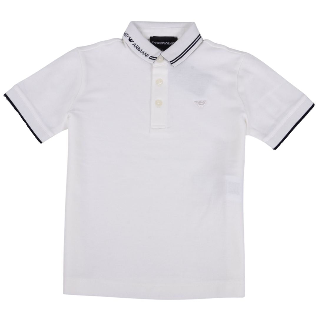 White armani online polo shirt