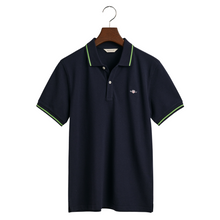 Load image into Gallery viewer, Navy Logo Polo Top