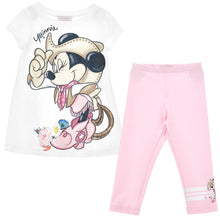 Load image into Gallery viewer, Minnie Mouse White T-Shirt &amp; Pink Legging Set