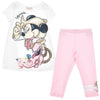 Minnie Mouse White T-Shirt & Pink Legging Set