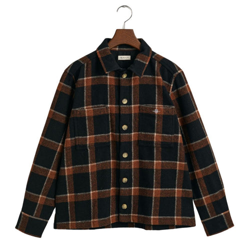 Black & Brown Checked Overshirt