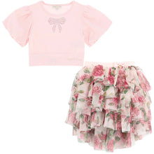 Load image into Gallery viewer, Pink Roses &#39;Patsy&#39; &amp; Dollie&#39; Skirt Set