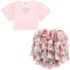 Pink Roses 'Patsy' & Dollie' Skirt Set