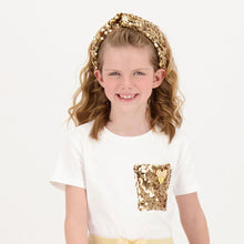 Load image into Gallery viewer, Gold Sequin &#39;Lourdes&#39; Headband