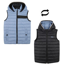 Load image into Gallery viewer, Blue Reversible Hooded Gilet