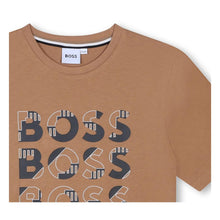 Load image into Gallery viewer, Beige Triple Logo T-Shirt