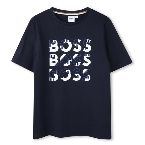 Navy Triple Logo T-Shirt