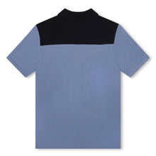 Load image into Gallery viewer, Slate Blue Colour Block Polo Top