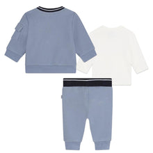 Load image into Gallery viewer, Blue &amp; White 3 Piece Tracksuit