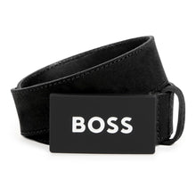 Load image into Gallery viewer, Black Leather BOSS Belt