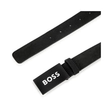 Load image into Gallery viewer, Black Leather BOSS Belt