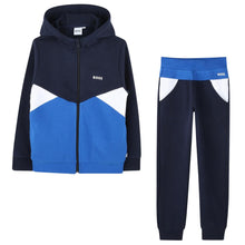 Load image into Gallery viewer, Navy Colour Block Logo Tracksuit