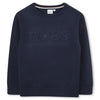 Navy Knitted Logo Jumper