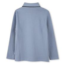 Load image into Gallery viewer, Slate Blue LS Polo Top