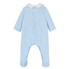 Pale Blue Velour Babygrow