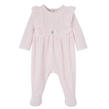 Load image into Gallery viewer, Pink Velour Babygrow