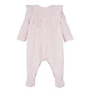 Pink Velour Babygrow