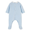 Blue Velour Babygrow