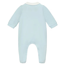 Load image into Gallery viewer, Blue Embroidered Teddy Babygrow &amp; Hat