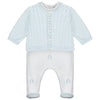 White & Blue Babygrow & Cardigan Set