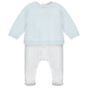 White & Blue Babygrow & Cardigan Set