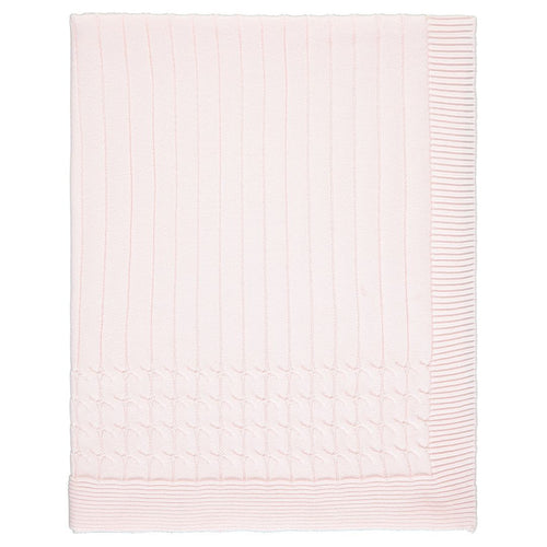 Pink Knitted Baby Blanket