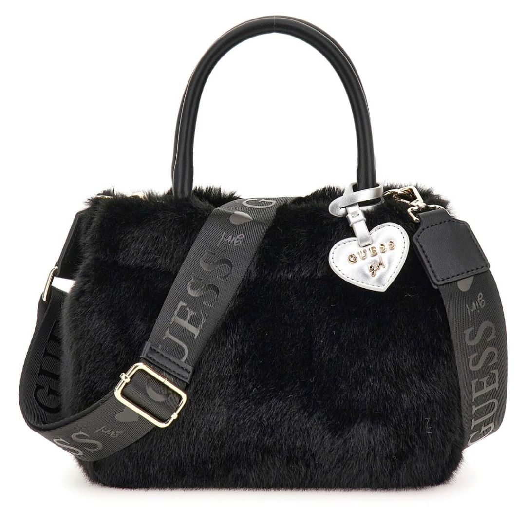 Black Faux Fur Bag