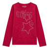 Pink Diamante Star & Logo LS T-Shirt