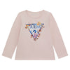 Pink Floral Logo LS T-Shirt