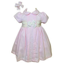 Load image into Gallery viewer, Pink Smocked Dress &amp; Hair Bow