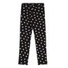 Black & Metallic Gold Hearts Leggings & LS Top Set