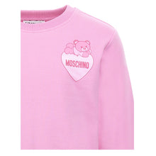 Load image into Gallery viewer, Pink Teddy &amp; Metallic Heart Flared Sweatpants and Top