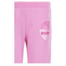 Load image into Gallery viewer, Pink Teddy &amp; Metallic Heart Flared Sweatpants and Top