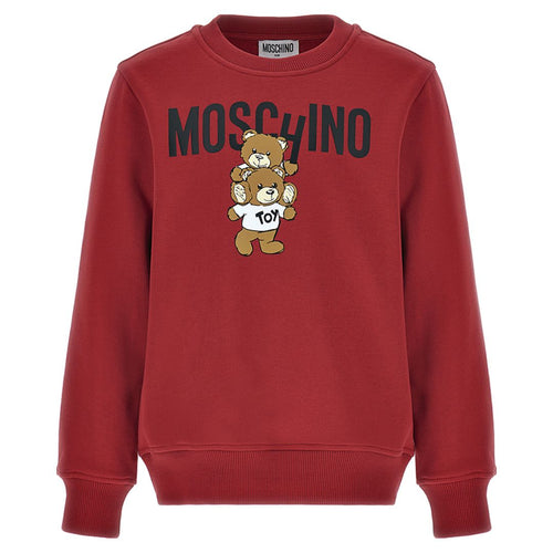 Red Logo & Teddy Bear Sweatshirt