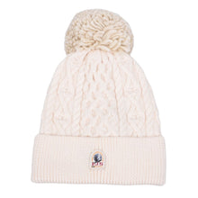 Load image into Gallery viewer, Cream Cable Knit Bobble Hat