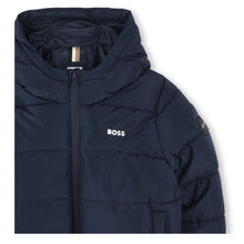 Load image into Gallery viewer, Navy Logo Puffer Coat