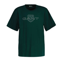 Load image into Gallery viewer, Dark Green Contrast Shield T-Shirt