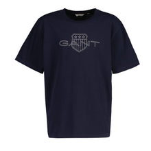 Load image into Gallery viewer, Navy Blue Contrast Shield T-Shirt