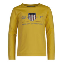 Load image into Gallery viewer, Sunset Yellow Logo Shield LS T-Shirt