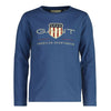 Vintage Blue Logo Shield LS T-Shirt