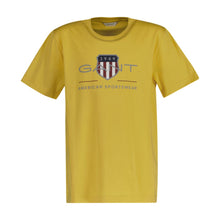 Load image into Gallery viewer, Sunset Yellow Logo Shield T-Shirt