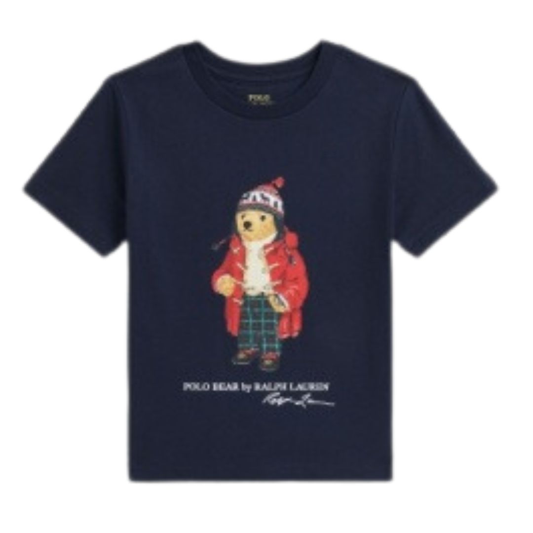 Ralph Lauren Navy Polo Bear T Shirt Village Kids