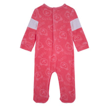 Load image into Gallery viewer, Fuschia Pink Velour Embossed Teddy Babygrow