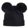 Black Pom Pom Beanie Hat