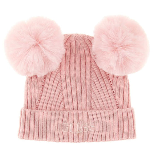 Pink Pom Pom Beanie Hat