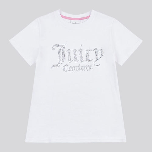 White Diamante Logo T-shirt