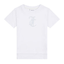 Load image into Gallery viewer, White &quot;JC&quot; Diamante Logo T-shirt